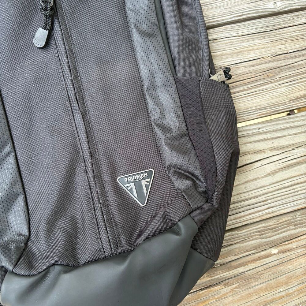 NEW Triumph Motorcycle Riding Backpack Bag Black - Picture 3 of 7